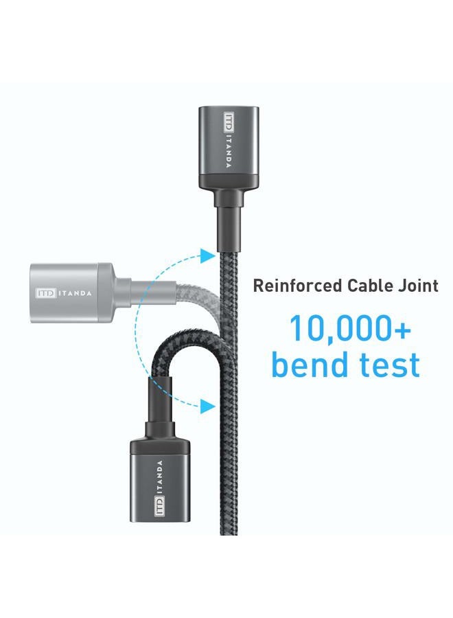 ITD ITANDA USB Extension Cable 6FT USB 3.0 Extension Cord A Male to A Female Nylon Braided Material ITANDA for Playstation, Xbox, Keyboard, Mouse, USB Flash Drive, Printer, Camera and More - Image 4